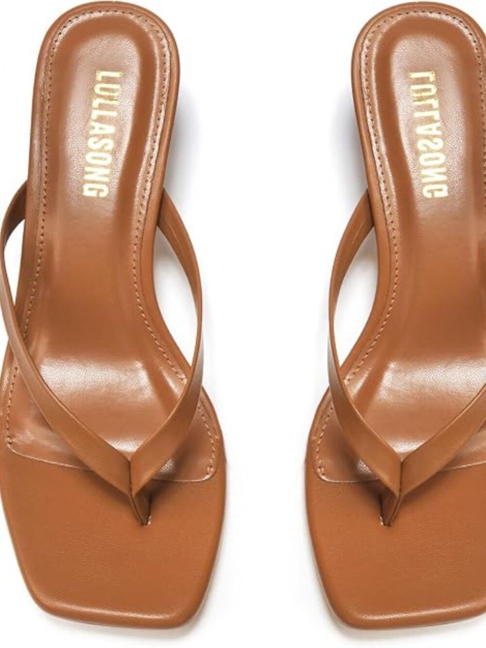 Women's Kitten Heels Sandals Square Open Toe Flip Flop Heels 1.8-2 Inch Heeled S